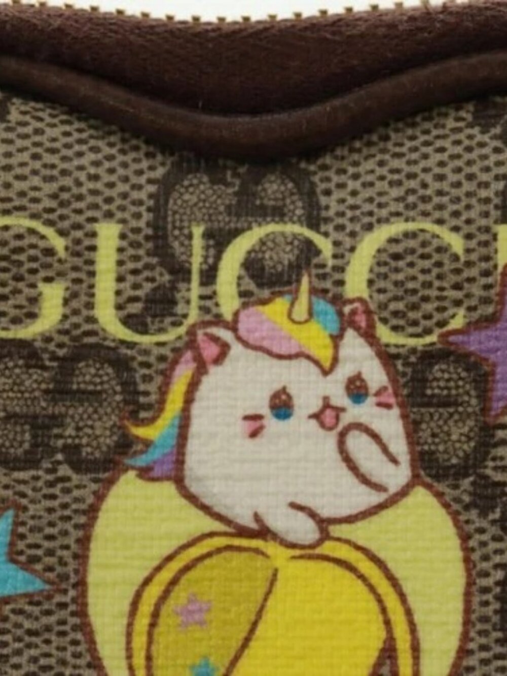 GUCCI GG Supreme Bananya Coin Purse PVC Beige Gold 701062 Auth 168024M - Picture 9 of 15